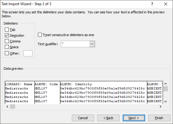 Excel fix csv step 3