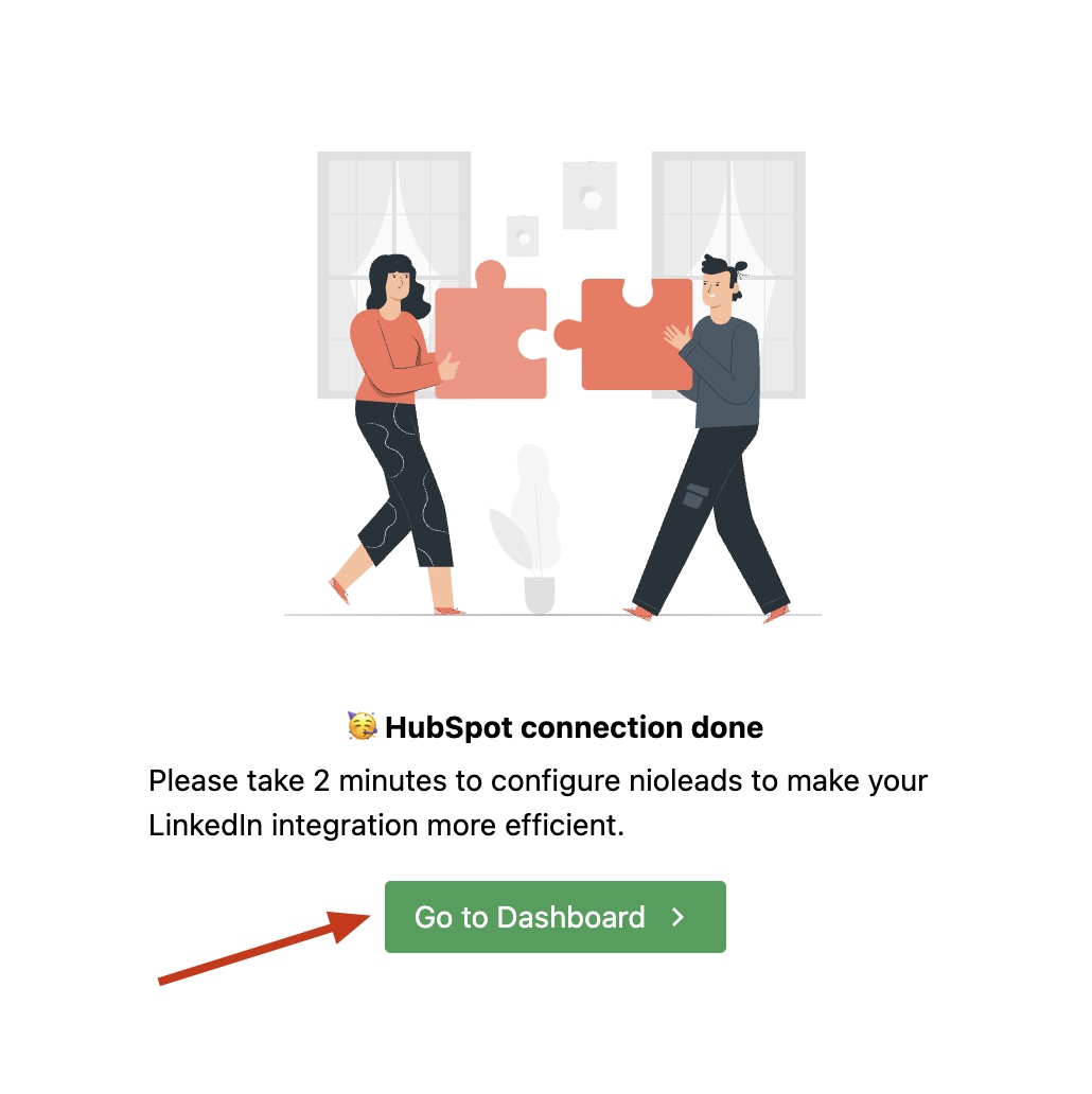 connect hubspot completed